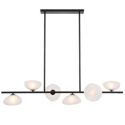Biarritz TFS 6 LTS PENDANT 6x6wG9max L1500 GLASS D200 BLACK / FROST GLASS
