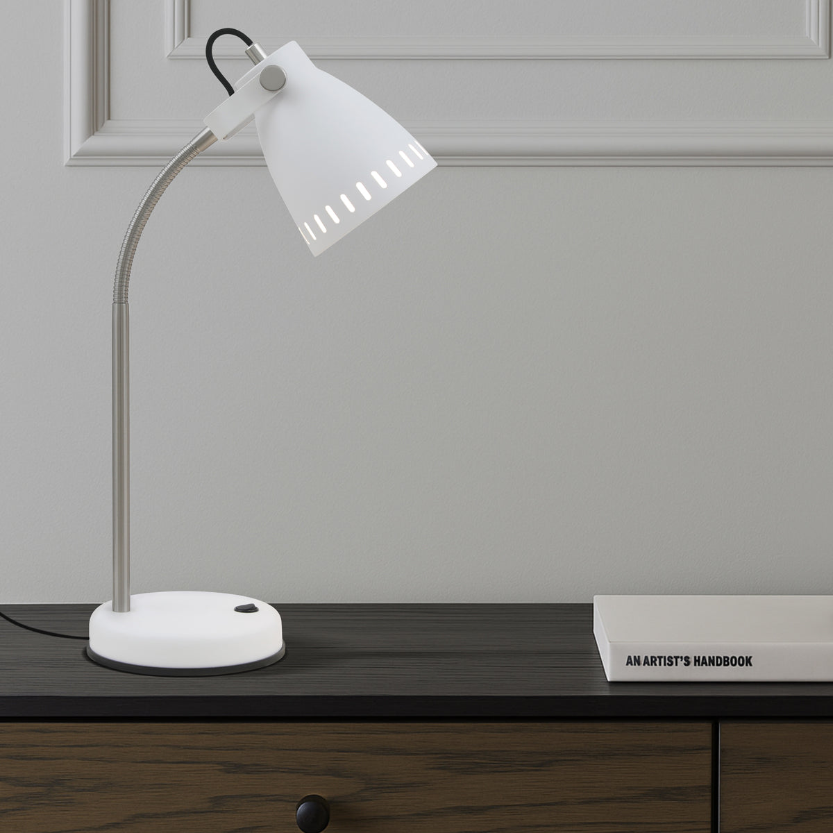 TFS TABLE LAMP 25wE27 max H540 D150 WHITE / NK