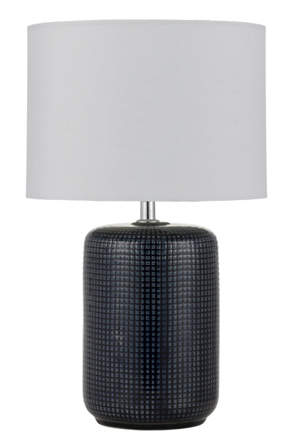 TFS CERAMIC TABLE LAMP 25wE27max H:390 D:240 BLUE/WHITE
