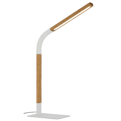 TFS TABLE LAMP 7wLED 400Lm L:380 W:130 H:630 INLINE SWTCH 3000K WHITE MATT/ASH TIMBER