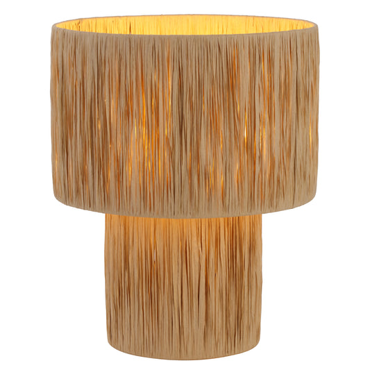 Salina TFS LARGE TABLE LAMP 25wE27max D320 H380 INLINE SWT NATURAL RAFFIA