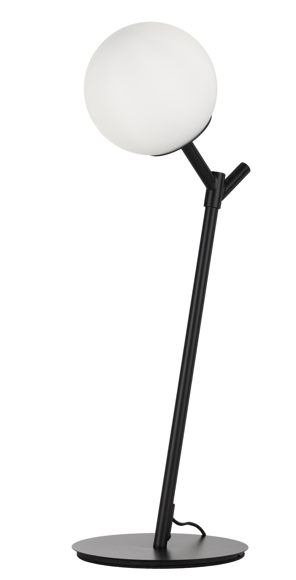 TFS TABLE LAMP 25wE27max D:150 H:570 BASE PLATE:200 Inline Switch BLACK/OPAL MATT