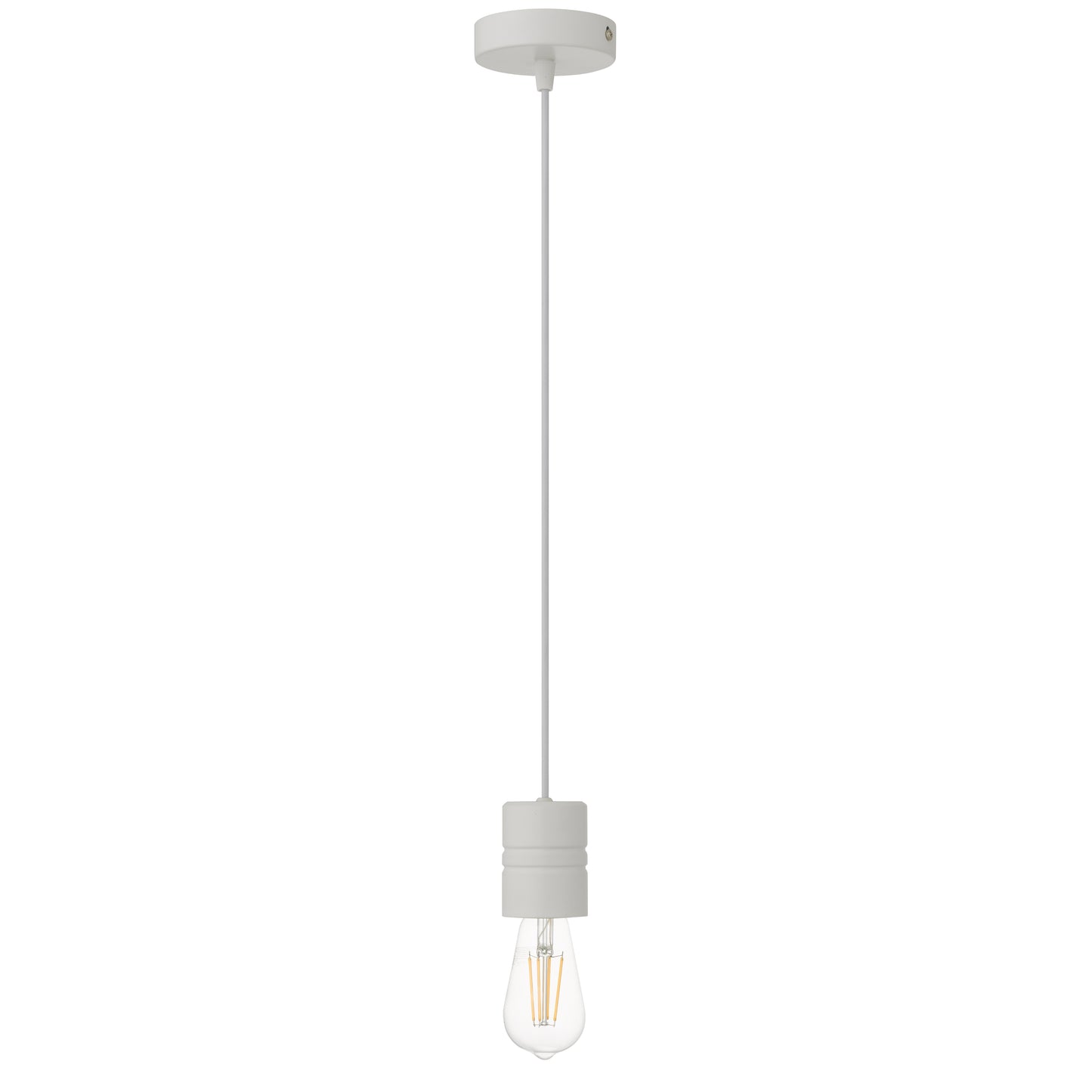 TFS CORD SET 25wE27max wSHADE RING L:2400 WHITE / WHITE