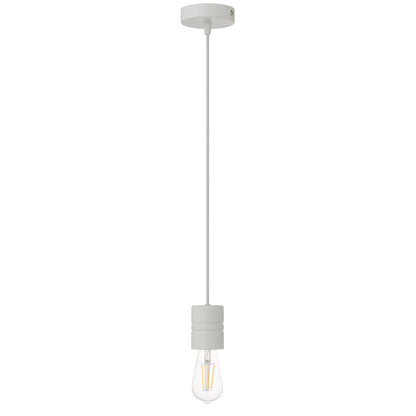 TFS CORD SET 25wE27max wSHADE RING L:2400 WHITE / WHITE