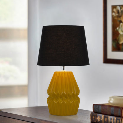 TFS CERAMIC TABLE LAMP 25wE27max H:385 D:230 BUTTERSCOTCH/BLACK