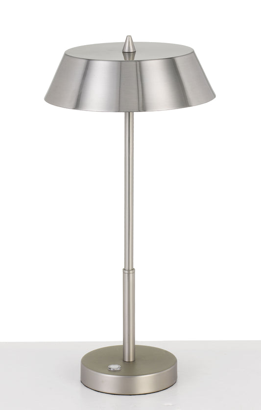 TFS TABLE LAMP 7w LED 3 WAY TOUCH SWITCH H:425 D:220 NICKEL/SILVER 3000K 580Lm