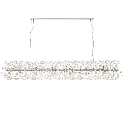 Braga TFS 18LT REC PENDANT 18x6wG9max L1680 W300 H300 CRYSTAL H130 CHROME / CLEAR