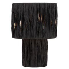 TFS SMALL TABLE LAMP 25wE27max D230 H330 INLINE SWT BLACK RAFFIA