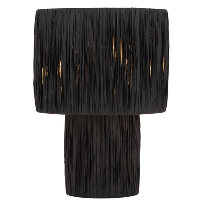 TFS SMALL TABLE LAMP 25wE27max D230 H330 INLINE SWT BLACK RAFFIA