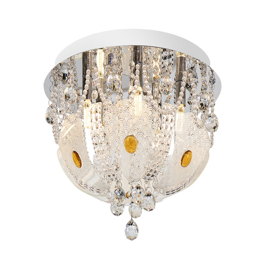 TFS 40 CTC 5x28wG9max WHITE/YELLOW/CLR CRYSTAL BEADS D:400 GLOBE NOT INCLUDED