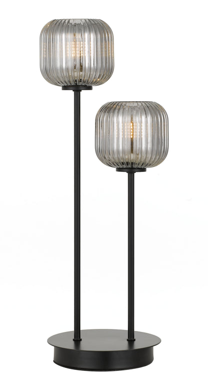 TFS 2 TABLE LAMP 2*3wG9 NON-DIM H500 BLACK / SMOKE / 3000K