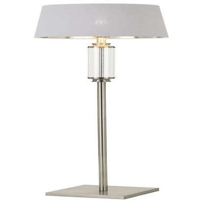 Ivory TFS FLOOR LAMP 25wE27max D:330 H:1550 cable2.0 FOOT SWT NICKEL/CLEAR+WHITE/SILVER