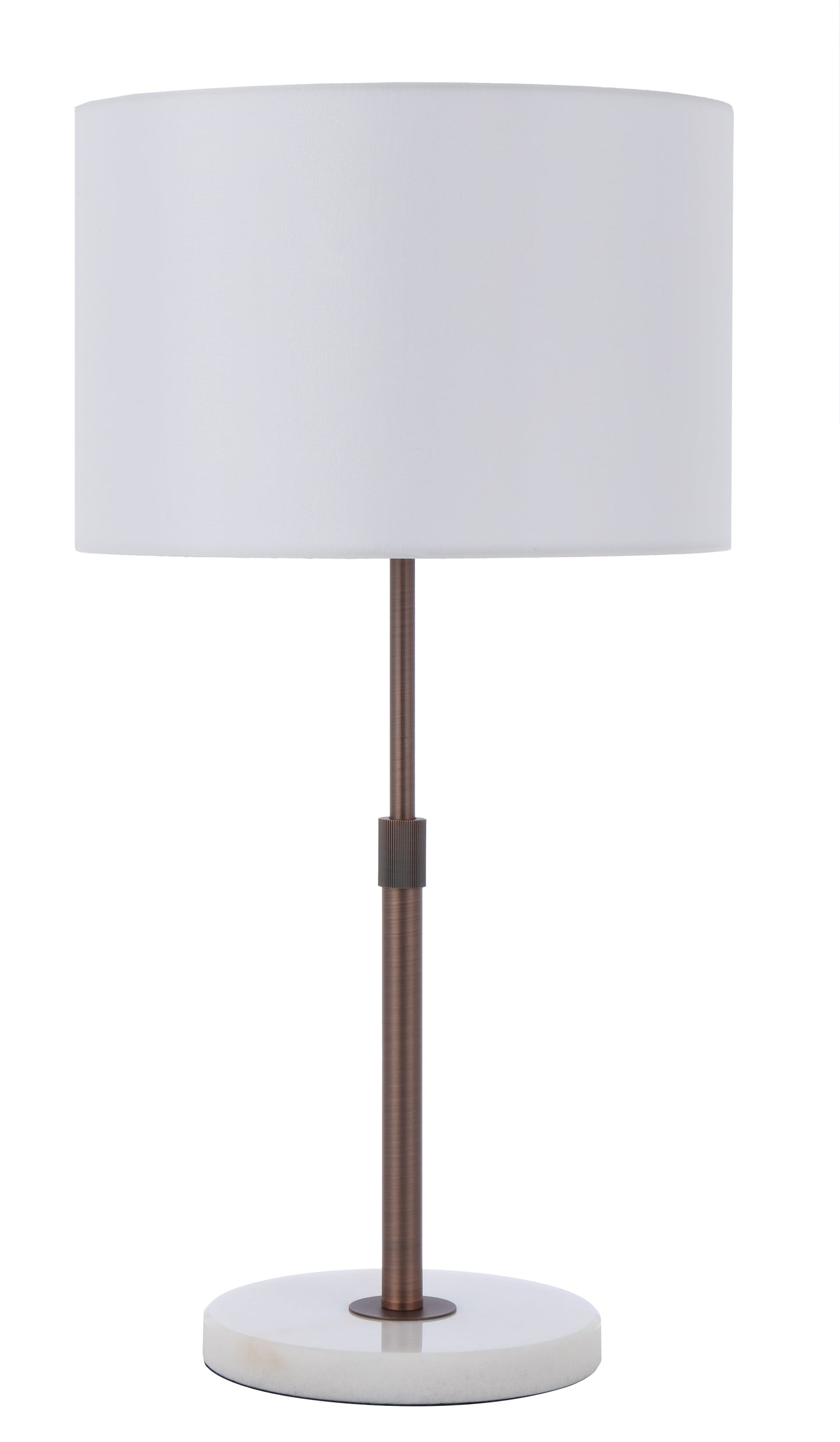 TFS TABLE LAMP 25wE27max H:550max D:300 inline switch WHITE MARBLE / BRONZE / IVORY