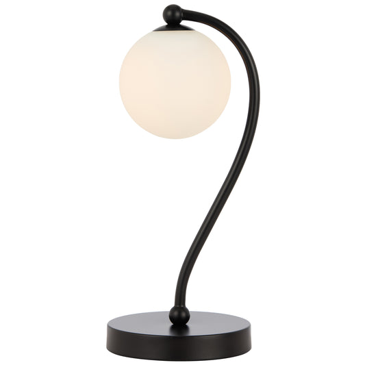TFS TABLE LAMP 6wG9max KIT L160 W150 H350 BLACK MATT/ OPAL MATT