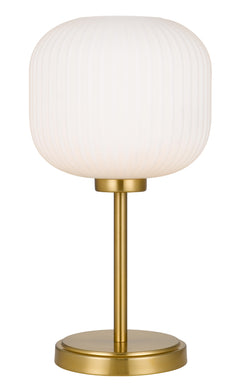 TFS TABLE LAMP 25wE27max D:205 H:390 ANTIQUE GOLD/OPAL MATT