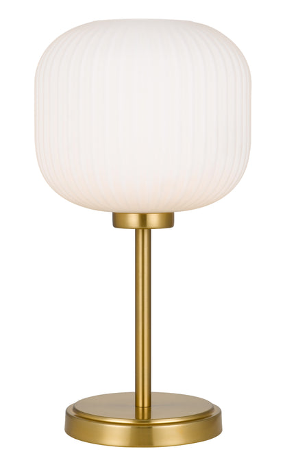 TFS TABLE LAMP 25wE27max D:205 H:390 ANTIQUE GOLD/OPAL MATT
