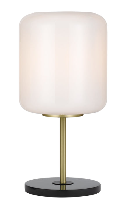 TFS TABLE LAMP 25wE27max H:420 D:210 BRASS MATT/BLACK MARBLE/OPAL