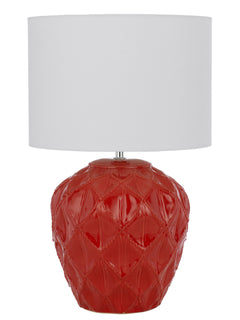 TFS CERAMIC TABLE LAMP 25wE27max D:330 H:540 RED / WHITE