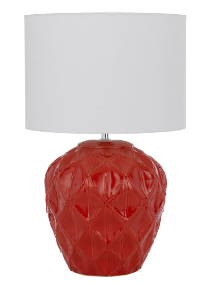 TFS CERAMIC TABLE LAMP 25wE27max D:330 H:540 RED / WHITE