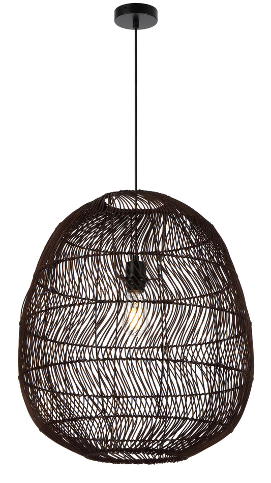 TFS 50 PENDANT 25wE27max D500 H550 cab1.5m BROWN RATTAN