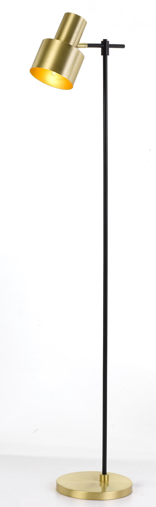 TFS FLOOR LAMP 25wE27max D:150 H:1500 cab 2.0m FOOT SWITCH -BLACK/GOLD