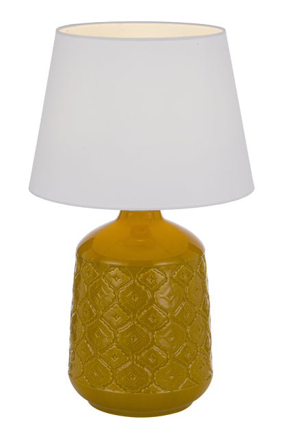 TFS CERAMIC TABLE LAMP 25wE27max H:535 D:300 BUTTERSCOTCH/WHITE