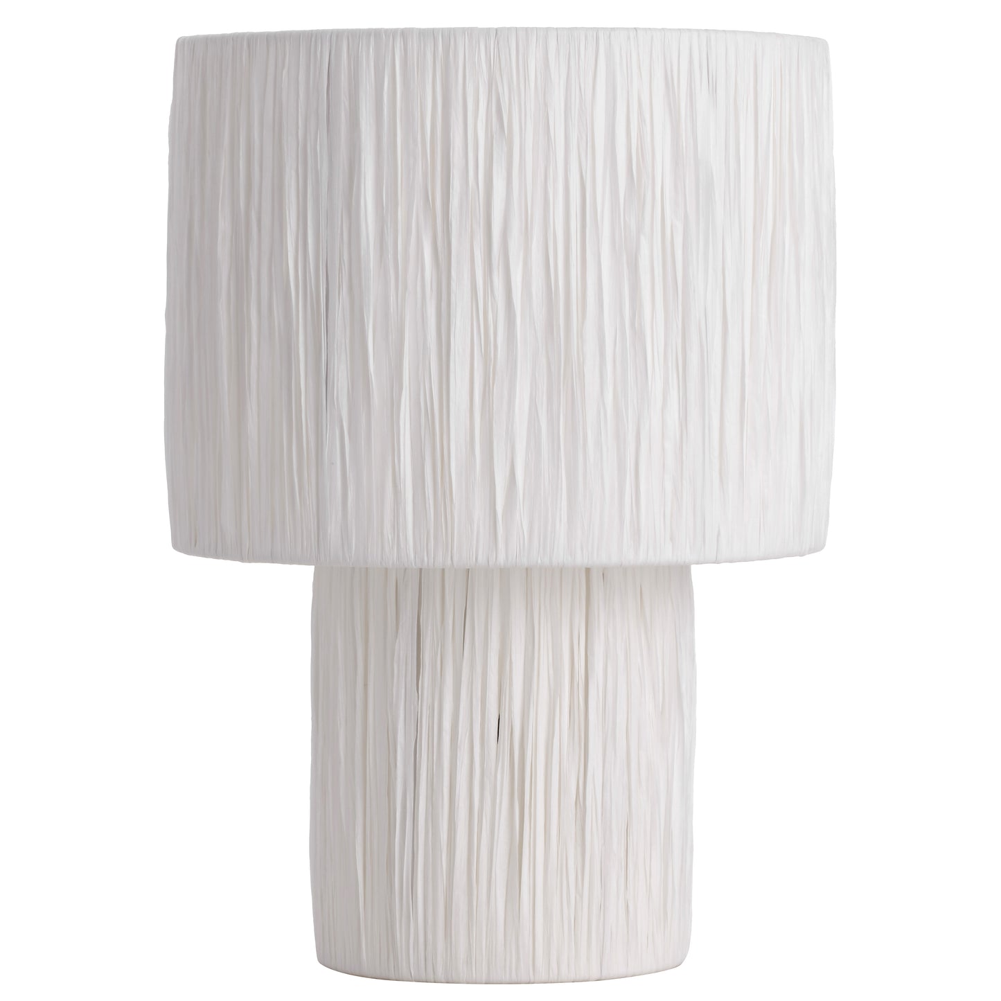 TFS SMALL TABLE LAMP 25wE27max D230 H330 INLINE SWT WHITE RAFFIA