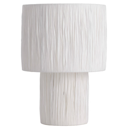 TFS SMALL TABLE LAMP 25wE27max D230 H330 INLINE SWT WHITE RAFFIA