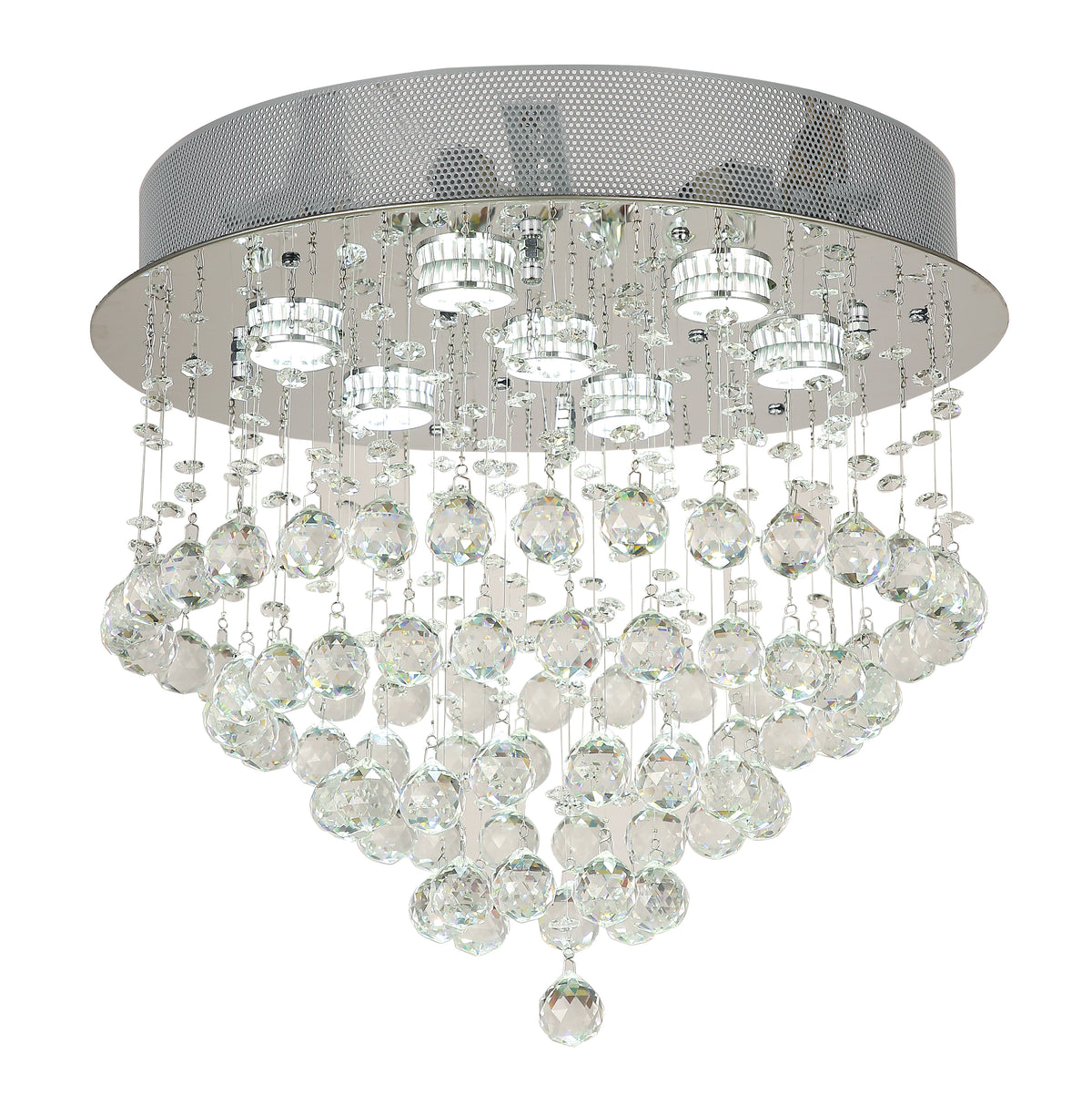 TFS 45cm CTC 7 x 6wGU10max Not Included D:450 H:400 CHROME/CLEAR