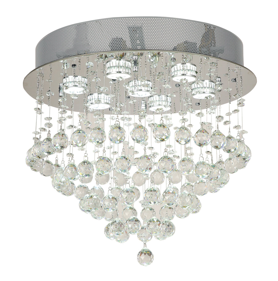 TFS 45cm CTC 7 x 6wGU10max Not Included D:450 H:400 CHROME/CLEAR