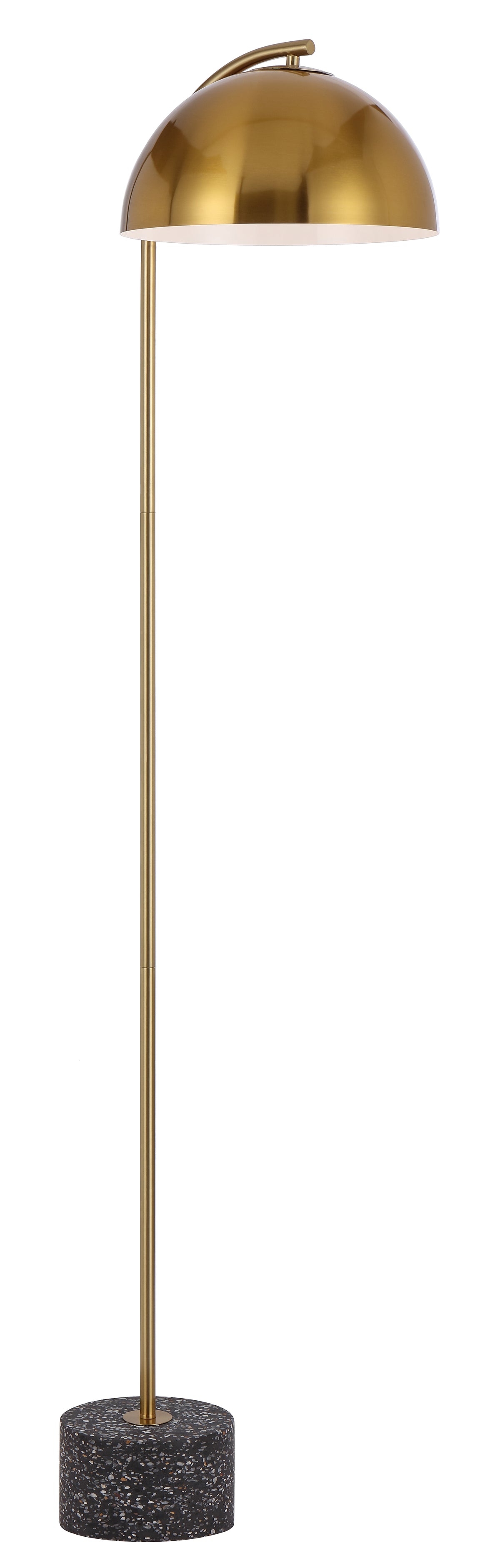 TFS FLOOR LAMP 25wE27max L:400 W:180 H:1500 cable2.0 foot BLACK TERRAZZO / ANT GOLD
