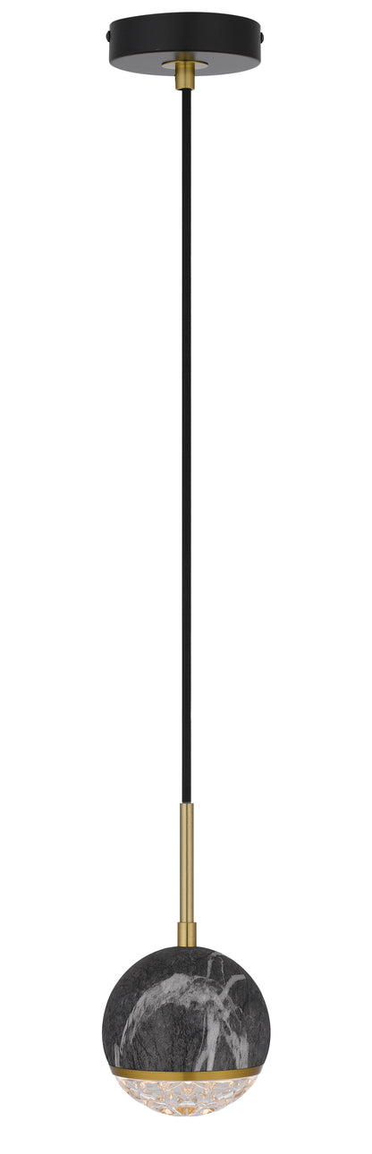 TFS 1 PENDANT 6wG9max not incl D110 cab:2m BLACK MARBLE LOOK / CLEAR