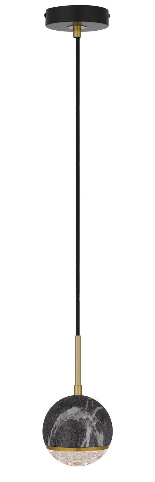 TFS 1 PENDANT 6wG9max not incl D110 cab:2m BLACK MARBLE LOOK / CLEAR