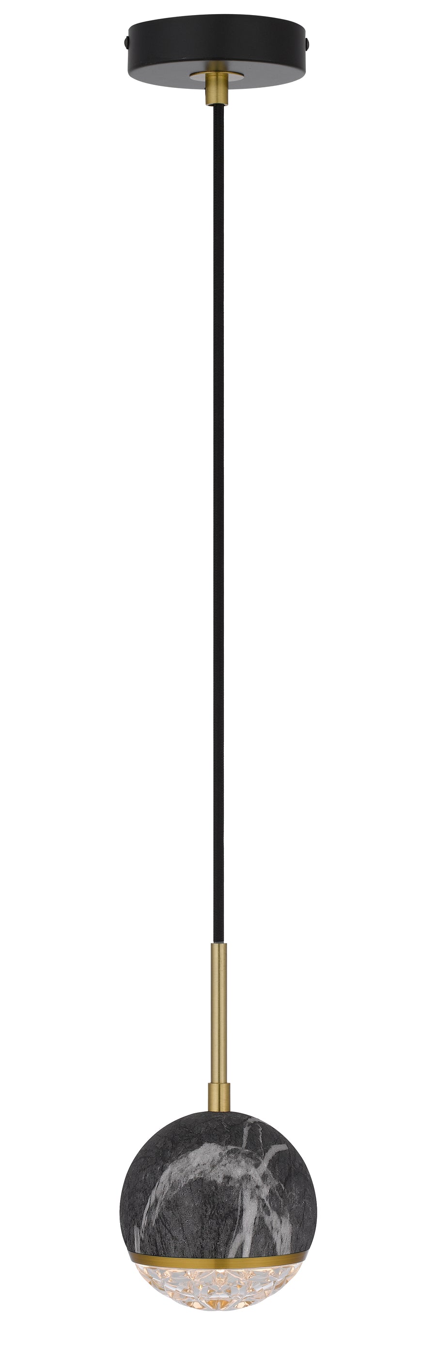 TFS 1 PENDANT 6wG9max not incl D110 cab:2m BLACK MARBLE LOOK / CLEAR