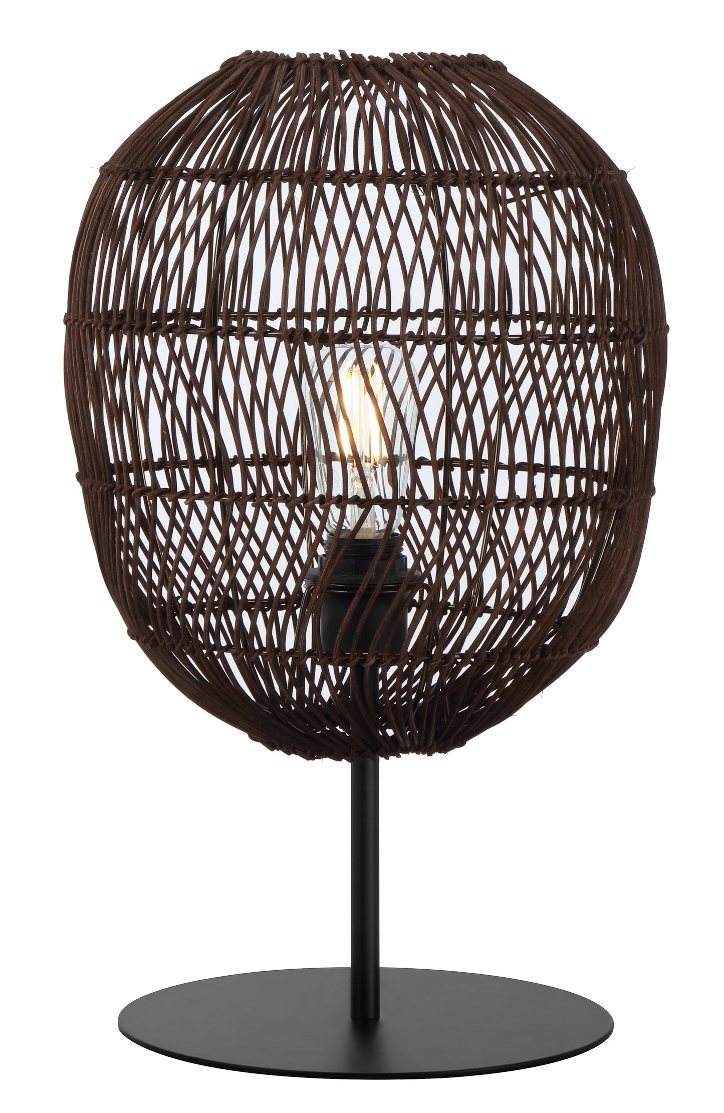 TFS 30 TABLE LAMP 25wE27max D300 H505 (2 parts) BLACK Base / BROWN Shade