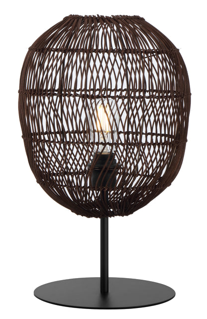 TFS 30 TABLE LAMP 25wE27max D300 H505 (2 parts) BLACK Base / BROWN Shade