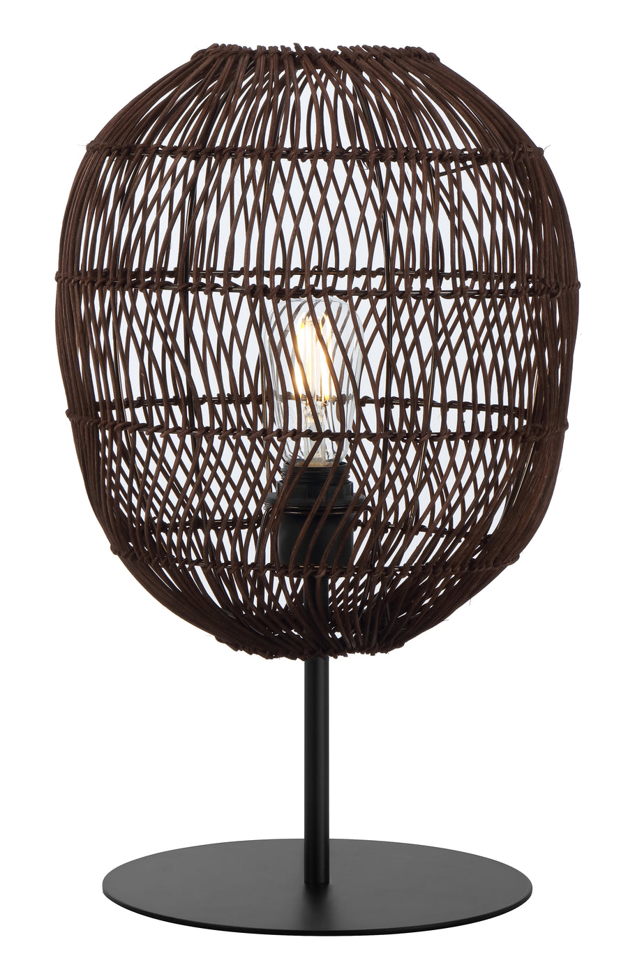 TFS 30 TABLE LAMP 25wE27max D300 H505 (2 parts) BLACK Base / BROWN Shade