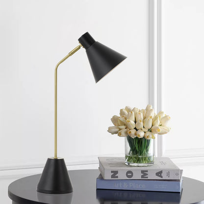 TFS TABLE LAMP 25wE14max D:140 H:540 cab:2.0M BRASS MATT/BLACK
