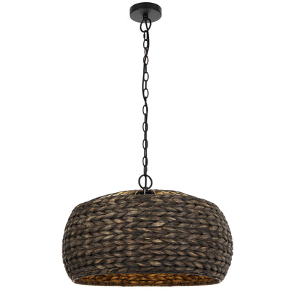 TFS 60 PENDANT 25wE27max D600 H300 chain 2m BLACK (natural fiber)