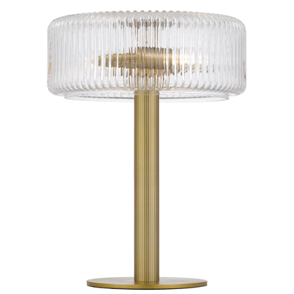 Basel TFS TABLE LAMP 2x25wE14max D300 H390 touch switch ANTIQUE BRASS / CLEAR