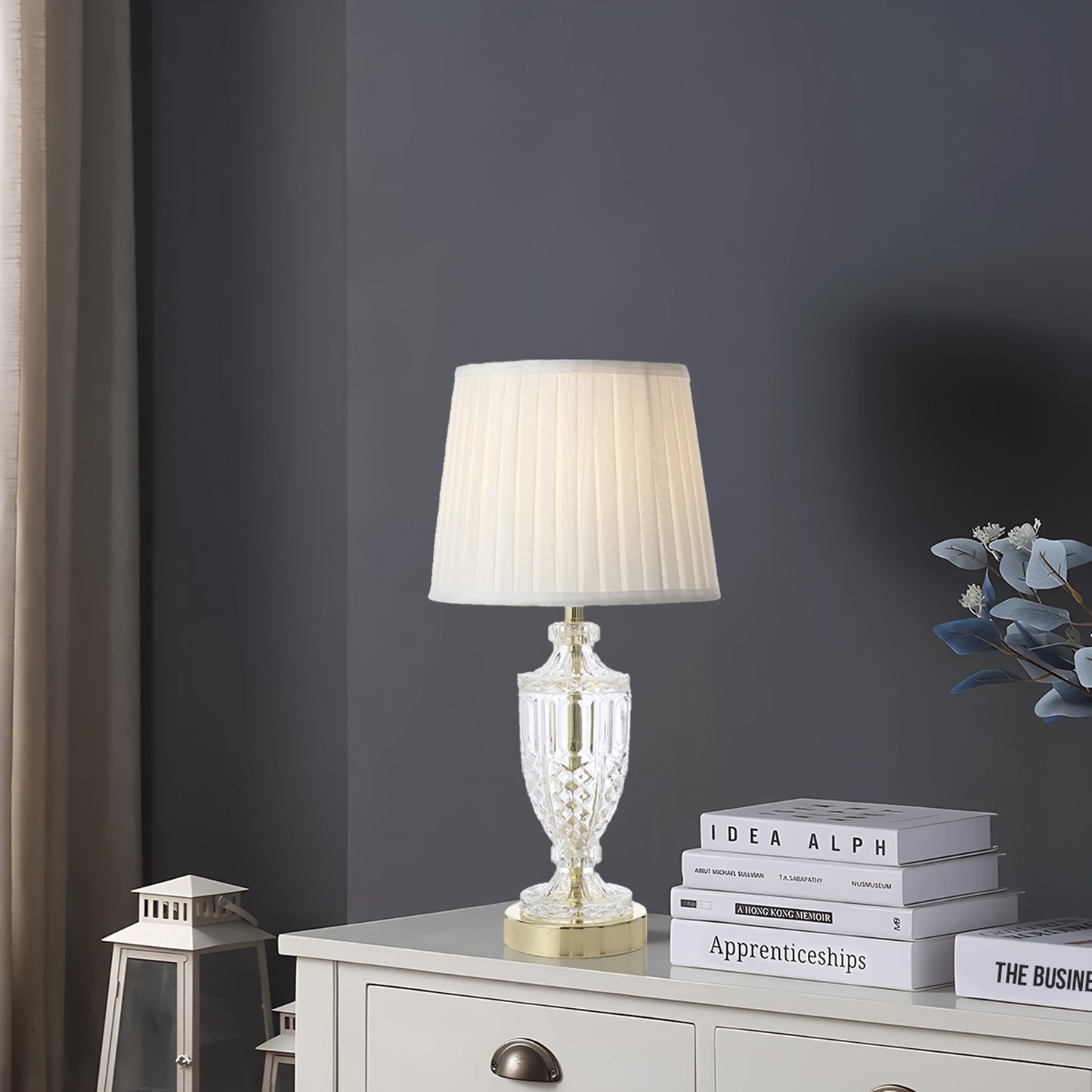 TFS TABLE LAMP 25wE27max D:240 H:475 GOLD / IVORY