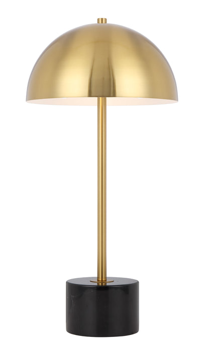 TFS TABLE LAMP 2x25wE27max D:250 H:500 inline switch BLACK MARBLE/ANT GOLD