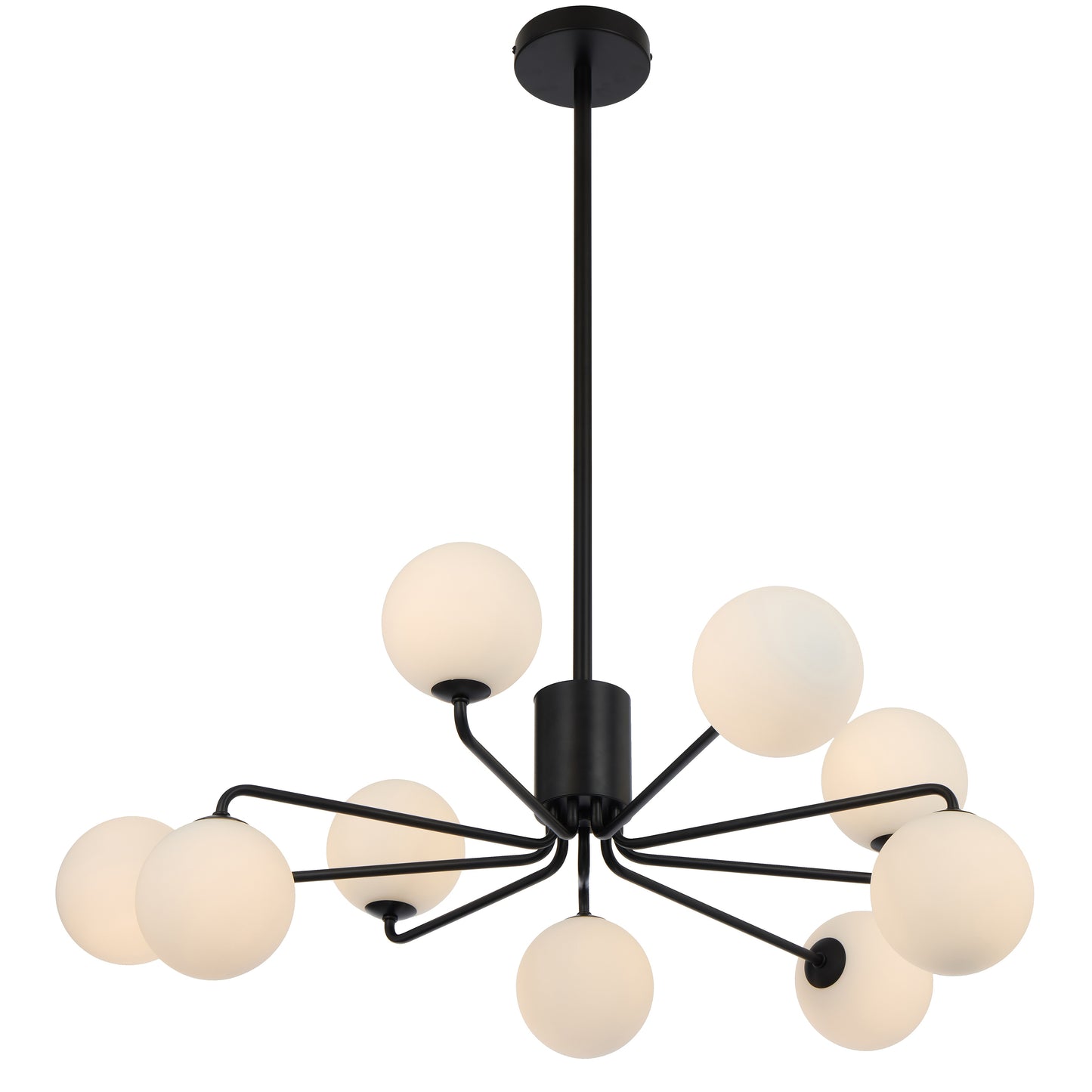 TFS 9LT PENDANT 9x6wG9max KIT D880 H295 ROD:2*600+1*300 BLACK/ OPAL MATT