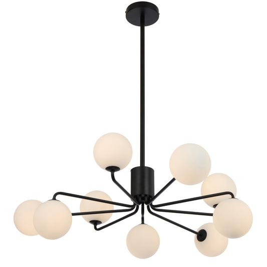 TFS 9LT PENDANT 9x6wG9max KIT D880 H295 ROD:2*600+1*300 BLACK/ OPAL MATT