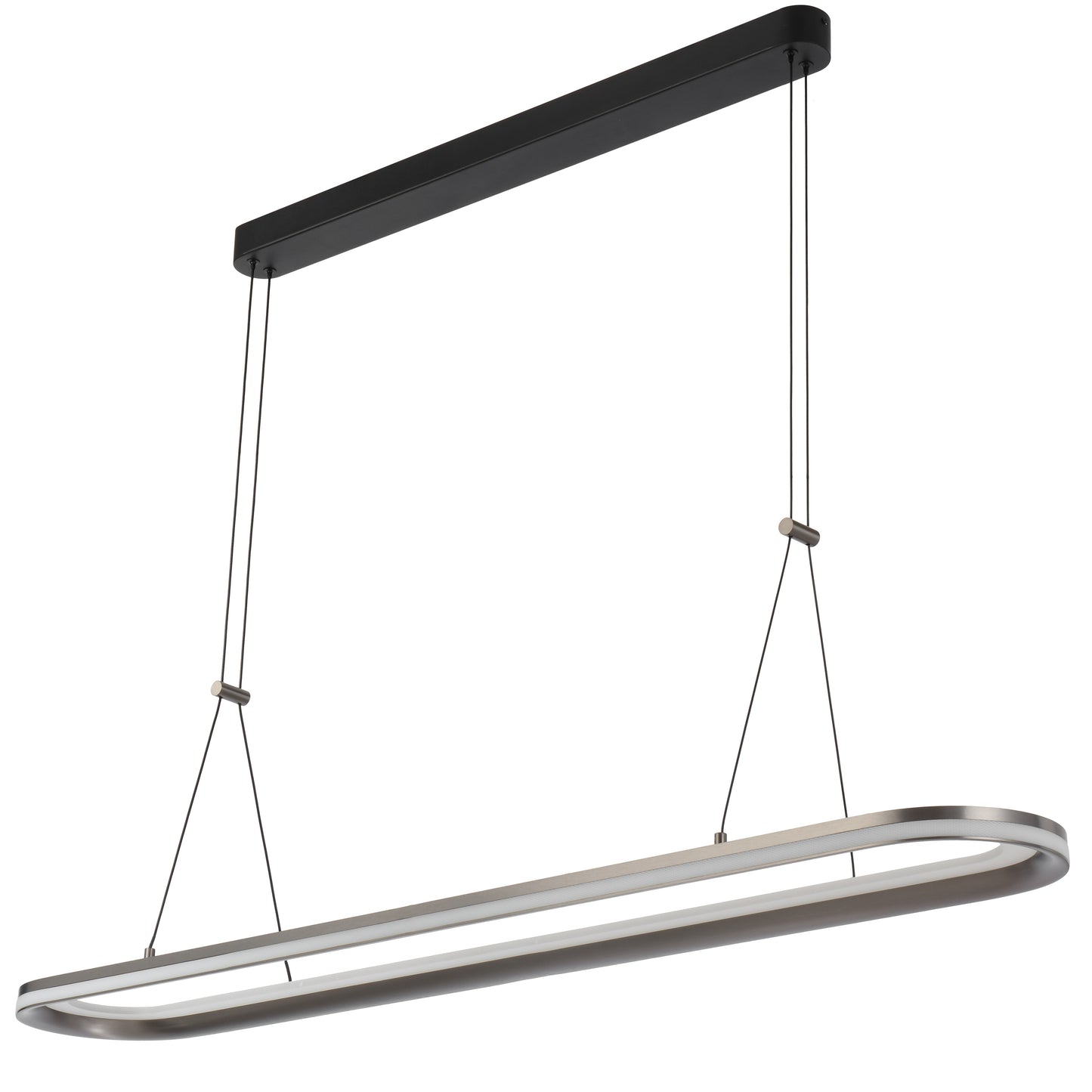 TFS RECTANGLE PENDANT 76wLED L1170 W200 3000K DIM 3230Lm CAB 2m PEARL GREY/FROST