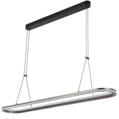 TFS RECTANGLE PENDANT 76wLED L1170 W200 3000K DIM 3230Lm CAB 2m PEARL GREY/FROST