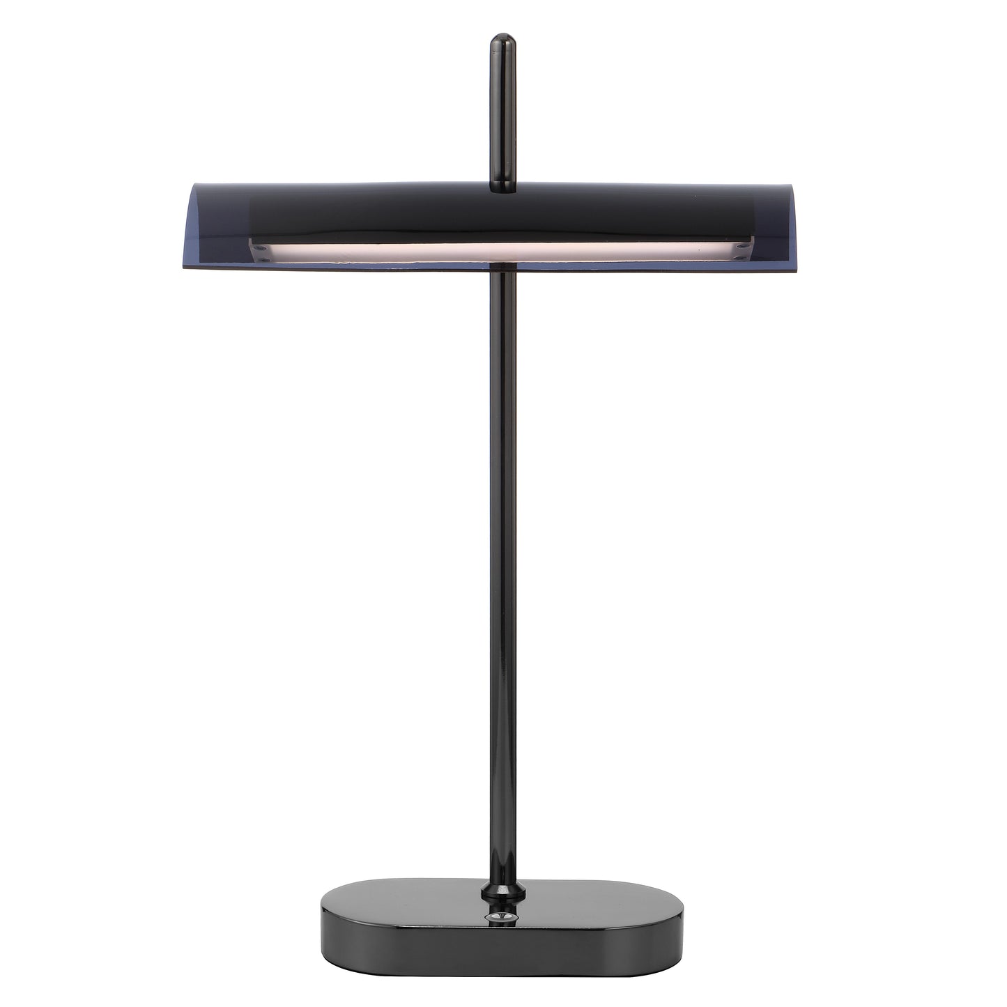 TFS TABLE LAMP 8wLED L250 H80 H400 3000K 3STEPTOUCH SWTCH DIM GUN METAL / SMOKE