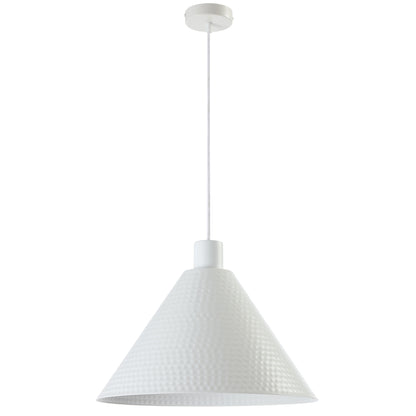 TFS 43CM PENDANT 25wE27max D430 H250 TEX 2M WHITE SATIN