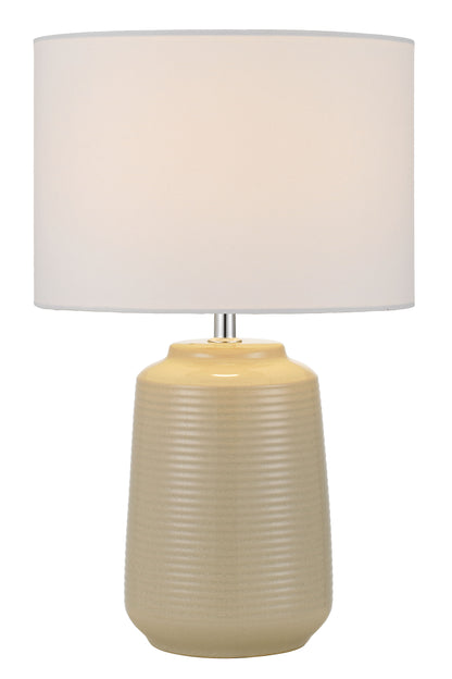 TFS CERAMIC TABLE LAMP 25wE27max H:425 D:260 CREAM/WHITE