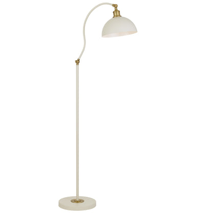 TFS FLOOR LAMP 25wE27max L375 W280 H:1550 SHADE D:250 H:215 BEIGE SATIN/ BRASS